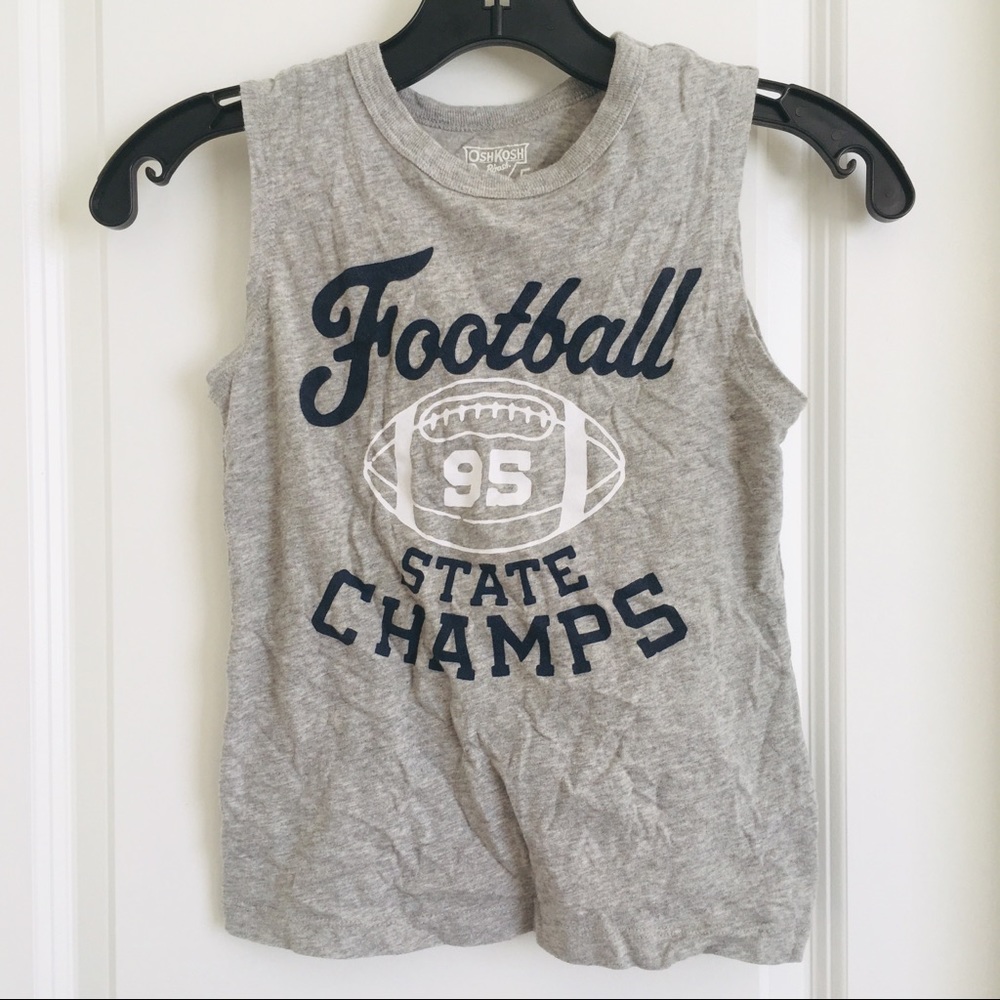 OSHKOSH boy’s gray basic sleeveless tank top size 5
